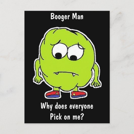 Booger Man ! - Drôle - Carte postale (Devant)