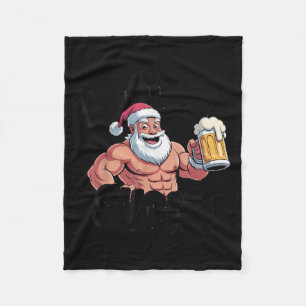 Booger Sugar Santa Funny Muscular Christmas Meme B Fleece Deken