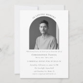 Boogfoto-herdenking Funeral Loving Memory Kaart (Voorkant)