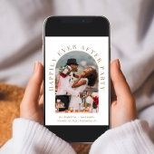 Boogfoto Wit Goud Bruiloft Receptie Kaart