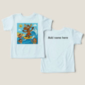 Boogie Board Moose–Action-Packed Beach Tee for Kid (Ontwerp Voorkant & Achterkant)
