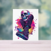 Boogie Botten - Funny 70s Disco Skull Acryl Bord (Neutraal)