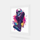 Boogie Botten - Funny 70s Disco Skull Acryl Bord (Hoek)