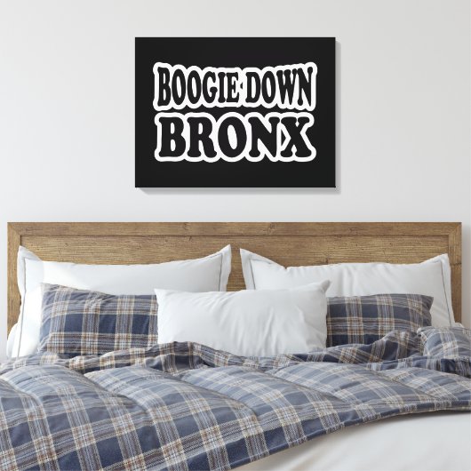Boogie Down Bronx, NYC Canvas Afdruk (Insitu (Slaapkamer))