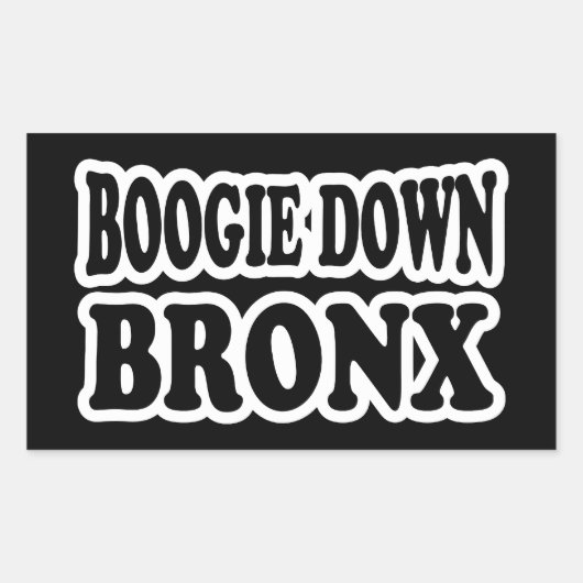 Boogie Down Bronx, NYC Rechthoekige Sticker (Voorkant)