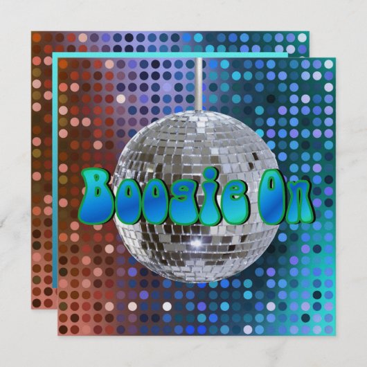 Boogie On ! 1 Invitations (Devant / Derrière)