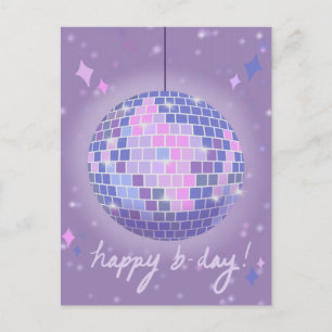 Boogie Woogie Disco bal Verjaardag Briefkaart