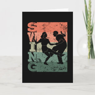 Boogie Woogie Swing Dancing Retro Colors Kaart