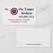 Boogschieten benodigdheden en lessen Visitekaartje (Voorkant / Achterkant)