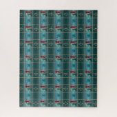 Boogschieten Boog en Pijl - Groen Patroon Legpuzzel (Verticaal)