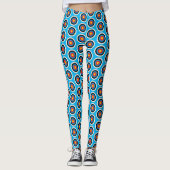 Boogschieten Bullseye Doel en pijlen Patroon op bl Leggings (Voorkant)