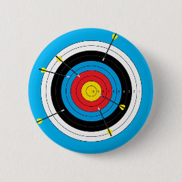Boogschieten Doel en Pijlen Ronde Button 5,7 Cm
