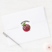 Boogschieten Grappig Fruit Boogschieten Pun Ronde Sticker (Envelop)
