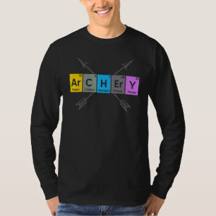 Boogschieten I Periodieke Elementen Nerd Boogschie T-shirt