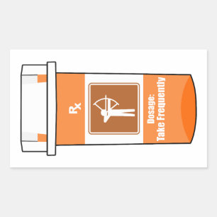Boogschieten is mijn medicijn rechthoekige sticker