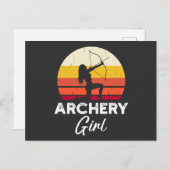Boogschieten Meisje Boog en Pijl Feestdagenkaart (Voorkant / Achterkant)