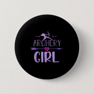 Boogschieten Meisje Grappig Vrouw Boogschutter Quo Ronde Button 5,7 Cm