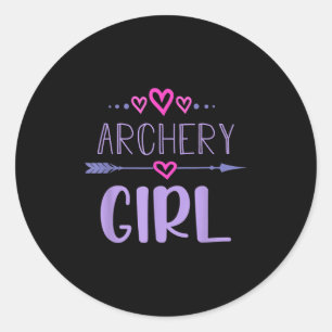 Boogschieten Meisje Vrouw Boogschutter Quote Schat Ronde Sticker
