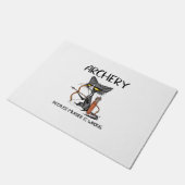 Boogschieten omdat moord fout is Grappige kattenbo Deurmat (Schuin)