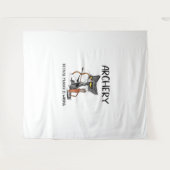 Boogschieten omdat moord fout is Grappige kattenbo Wandkleed (Voorkant (horizontaal))