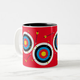 Boogschieten Pijlen en Doelen, Fun Bow Schieten Tweekleurige Koffiemok
