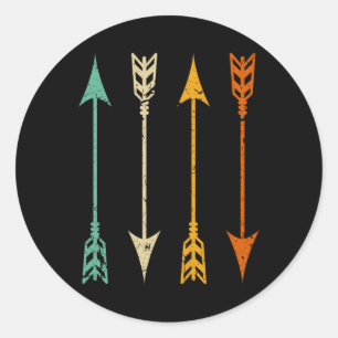  boogschieten pijlen voor boog jacht retro ronde sticker