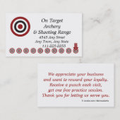 Boogschieten Range - Customer Loyalty Punch Kaart (Voorkant / Achterkant)