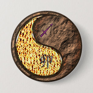 Boogschutter & Aarde Konijn Ronde Button 7,6 Cm