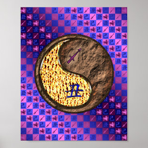Boogschutter & Aarde Os Poster