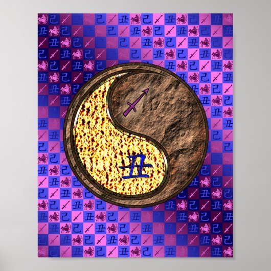 Boogschutter & Aarde Os Poster (Voorkant)