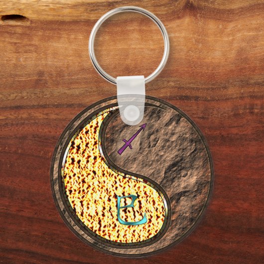 Boogschutter & Aarde Slang Sleutelhanger (Voorkant)