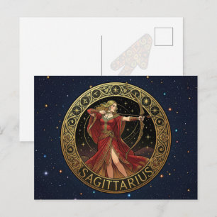Boogschutter Boogschutter Dierenriem Symbool Voor Briefkaart