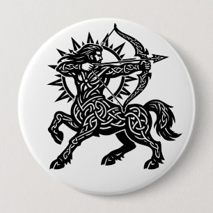Boogschutter Centaur Boogschutter — Mythische Dier Ronde Button 4,0 Cm