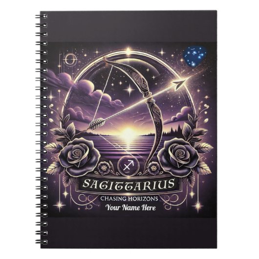 Boogschutter "Chasing Horizons" Spiral Notitieboek (Voorkant)