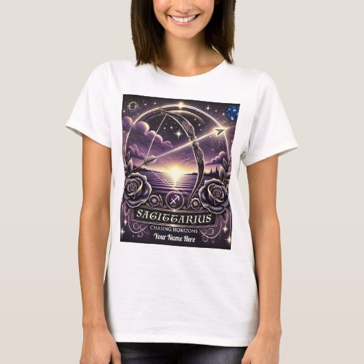 Boogschutter "Chasing Horizons" T-shirt (Voorkant)