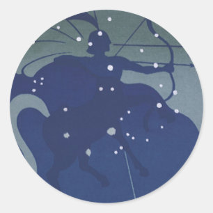 Boogschutter Constellatie  Zodiac Astrologie Ronde Sticker
