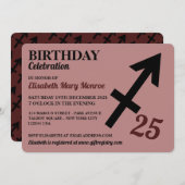 Boogschutter, de boogschutter, sterrenbeeld sterre kaart (Voorkant / Achterkant)