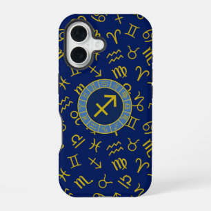 Boogschutter Dierenriem+Astrologie Symbolen Ptn Gl iPhone 16 Hoesje