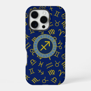 Boogschutter Dierenriem+Astrologie Symbolen Ptn Gl iPhone 16 Pro Hoesje