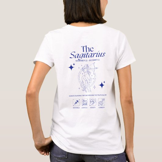 Boogschutter Dierenriem Boogschutter Astrologie Li T-shirt (Achterkant)