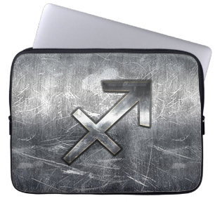 Boogschutter Dierenriem in Grunge Gedegradeerd Sta Laptop Sleeve