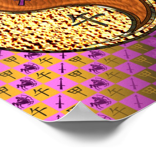 Boogschutter en houten paard poster (Hoek)
