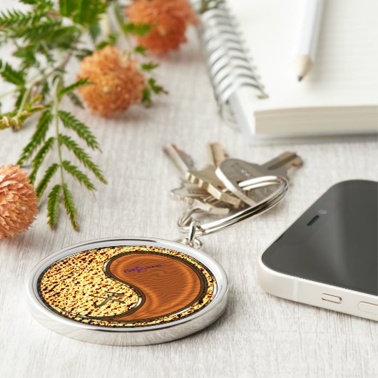 Boogschutter en houtrat sleutelhanger (Zijkant)