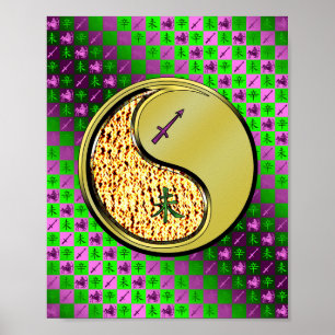 Boogschutter en metalen geit poster