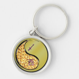 Boogschutter en metalen haan sleutelhanger