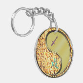 Boogschutter en metalen hond sleutelhanger (Voorkant Links)