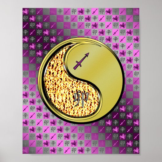 Boogschutter en metalen konijn poster (Voorkant)