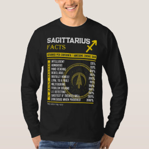 Boogschutter Feiten Geweldige sterrenbeeld Boogsch T-shirt