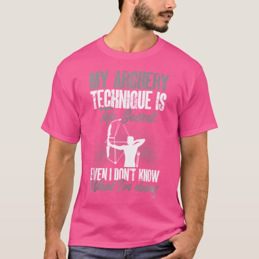 Boogschutter Funny Boogschieten Techniek T-shirt (Voorkant)