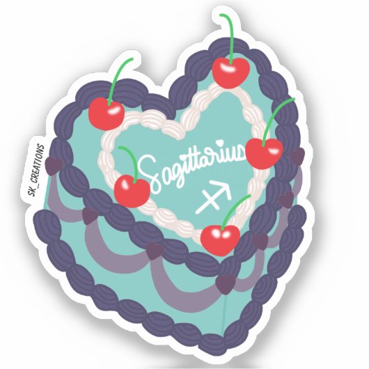 Boogschutter Harttaart Sticker (Voorkant)